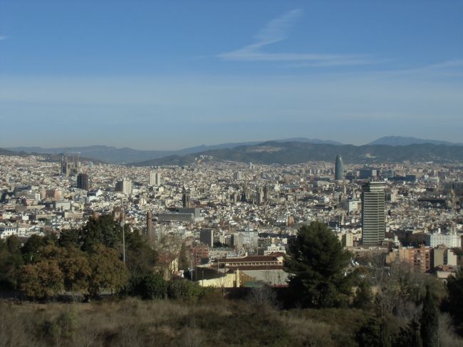 モンジュイックの丘・・・バルセロナ市内
