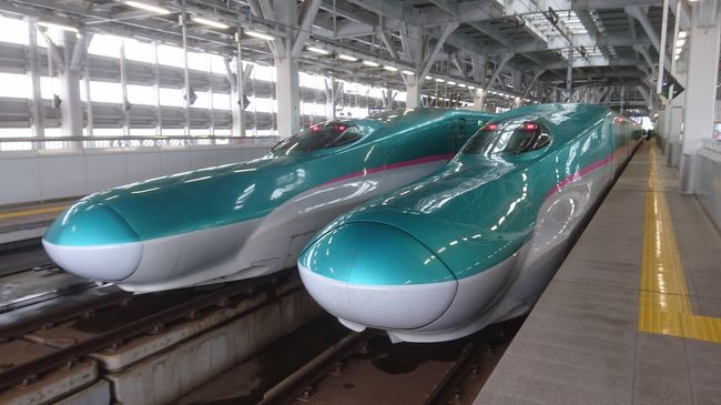 新青森駅ではＥ５系が２編成停車していました。