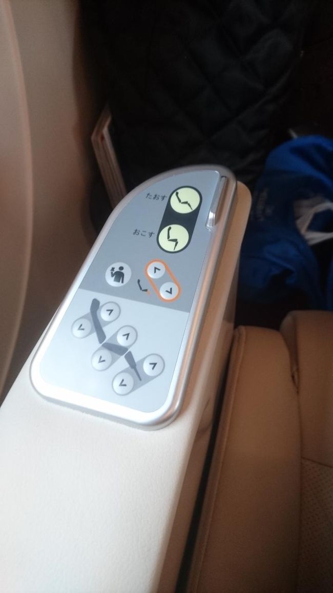 これは、コントロールパネルというものでスイッチひとつでリクライニングできたり、アテンダントを呼ぶことができます。