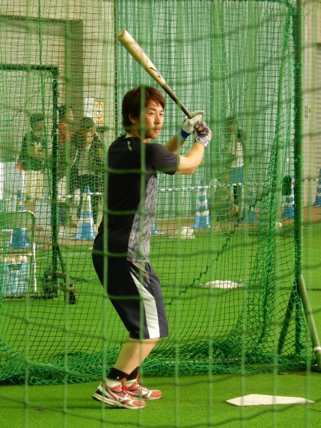 個別練習中<br />鈴木大地選手