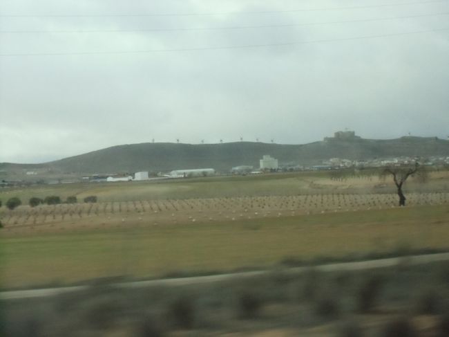 ラ・マンチャ地方　遠くに風車が見えて来ました