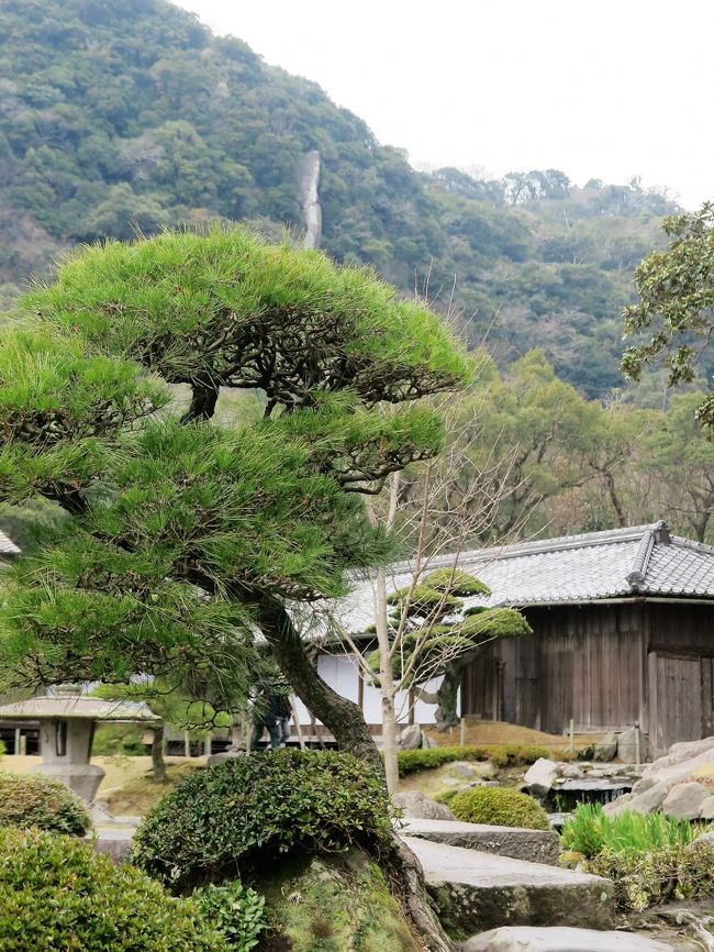 名勝 仙巌園 （島津氏の別邸跡・庭園） ☆正門・千尋厳の岩・曲
