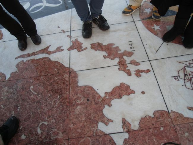 世界地図にポルトガル人が大航海時代に到達した国々