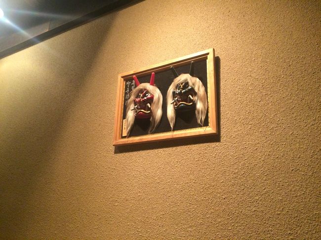 壁になまはげも。