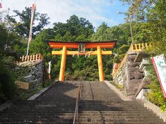 そしてここからは熊野那智大社に向けた参道の石段を登ります。ここは日影がなくひたすら石段なので、大門坂よりきつく感じました。一度休憩をはさみました。

鳥居が見えてくるとあと少し！
