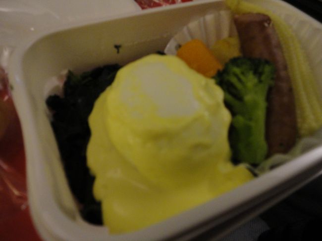 半熟感はありました。<br /><br />機内で半熟に近い玉子をだせるのはすごいですね！