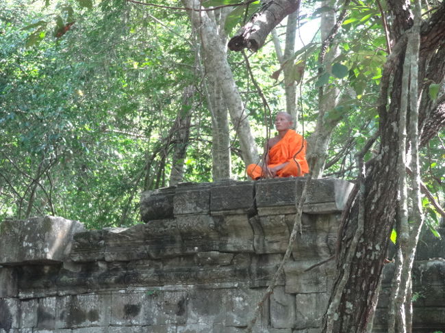お坊さん。あのオレンジの袈裟が目立つ。何を思うのだろうか〜