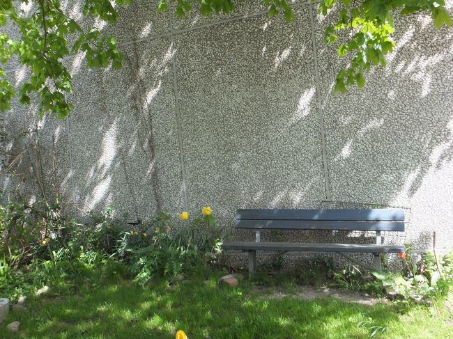 マストフッグ教会の近くで見つけたベンチ。<br />なんだか、メルヘン…！