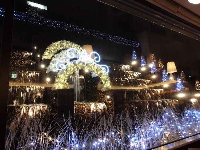 　誕生日の友人にバースデイプレートのサプライズプレゼントがありました。イルミネーションのきれいなレストランでバースデイディナーが出来ました。