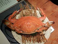 鷹島から一路、太良町大浦へ。

従兄の家を訪問、叔母の入院先でお見舞いを済ませ、「蟹御殿」へ。

蟹御殿は2回目・・・、ここの竹崎蟹は絶品ですよー！！

写真は茹で蟹、でかい！