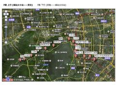 7路バス路線。
杭州はバス路線が整っていて、いろんな名所に安く便利に行けます。
タクシー不要。

地図で見ると遠そうな霊隠寺にもバスで。運賃たったの２元。

http://bus.hangzhou.com.cn/line_search.php?line_name=7&line_search=%E6%9F%A5%E8%AF%A2

このサイトで各バス停からの行き先を確認できます。（中国語ですけど）