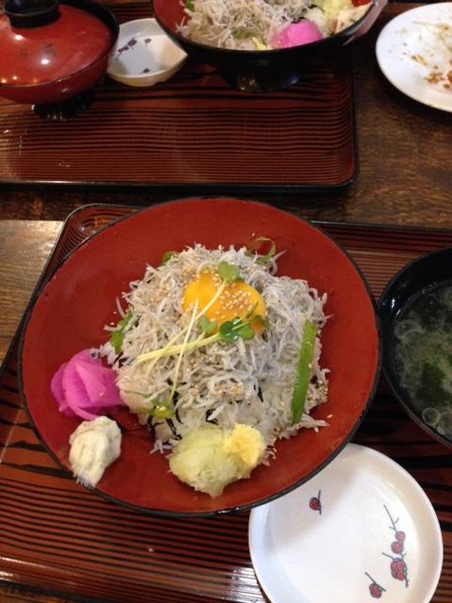 でも、お腹はペコペコ。<br />熱海に寄ってシラス丼食べました。美味しかった〜(*^_^*)