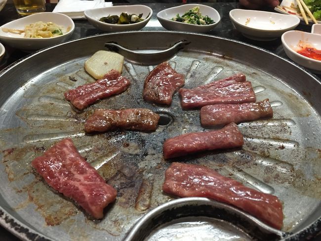 焼肉は2人前だけど3人のペースは落ちる・・・やっぱりアメリカは恐るべし！