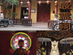 白馬最霊時祠(Den Bach Ma)
三世仏は、後光が電飾になっている。
