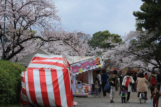 屋台がずらり、すごい人です。