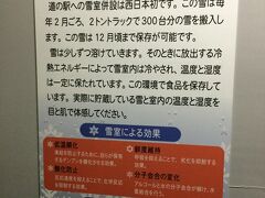 福山に向う途中、道の駅たかので休憩。
中国地方一の積雪のあるたかのには雪室があります。