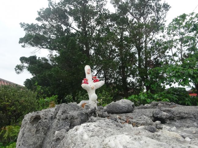 水牛車から見えた白いシーサーを撮りました