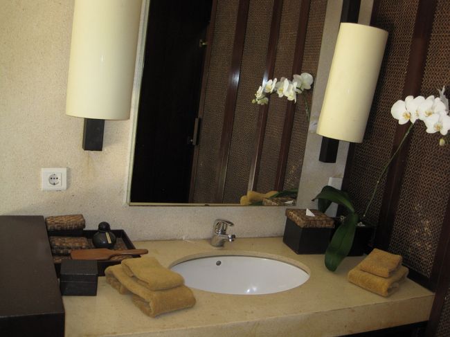 スパルームのバスルームは<br />こんな感じ。<br /><br />麺棒やシャワーキャップもたくさん