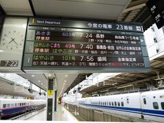 今回の旅は東京駅から東北新幹線「はやぶさ４９号」で向かいます。

ちょっと早くホームに着いたので、
まだ一本前の新幹線「あさま」が発車していませんでした。