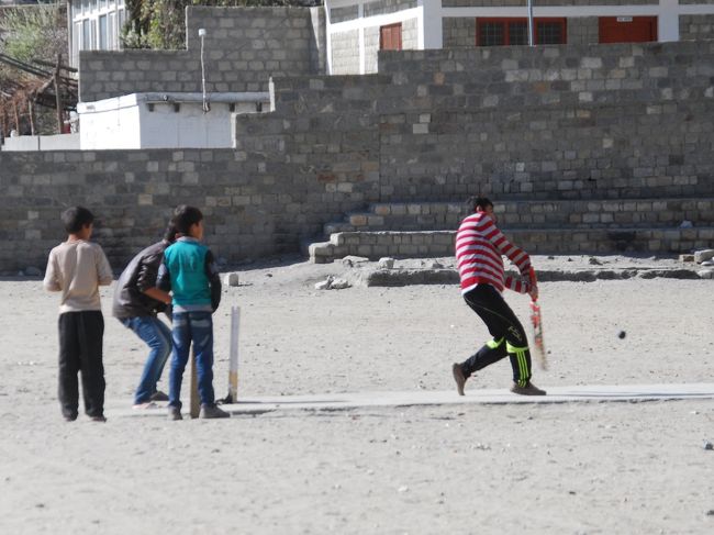 村のすぐそばには、憩いの場となっているポログラウンドがありました。<br /><br />白熱したクリケットの試合が進行中。<br />本当にこちらの子どもたちはクリケット一本ですね。もっとサッカーも多いと思っていましたが結局ほとんど見かけませんでした。