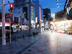 だらだらと ３０分くらい歩いて
国際通り

午後８時前
さすがに沖縄も暗くなった