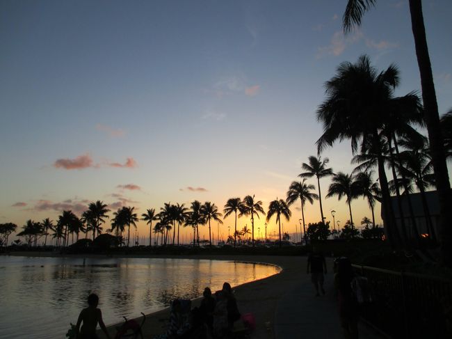 素敵なサンセットで１日目が幕を閉じます。