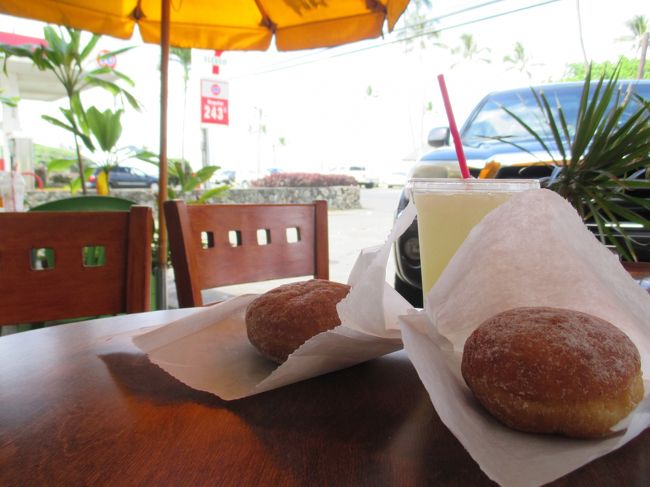 マラサダとジンジャーレモンスプッラシュ。