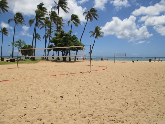 ワイキキビーチは快晴。