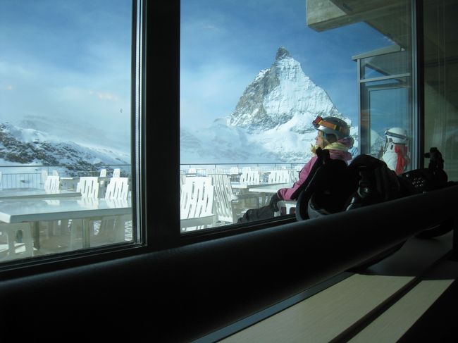 マツターホルンを見ながら食事は最高でした。