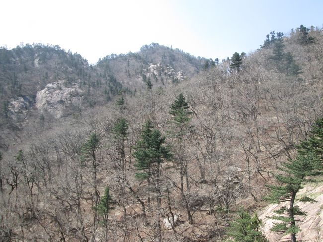雪岳山、ロープウェイ（ケーブルカー）頂上駅からの眺め