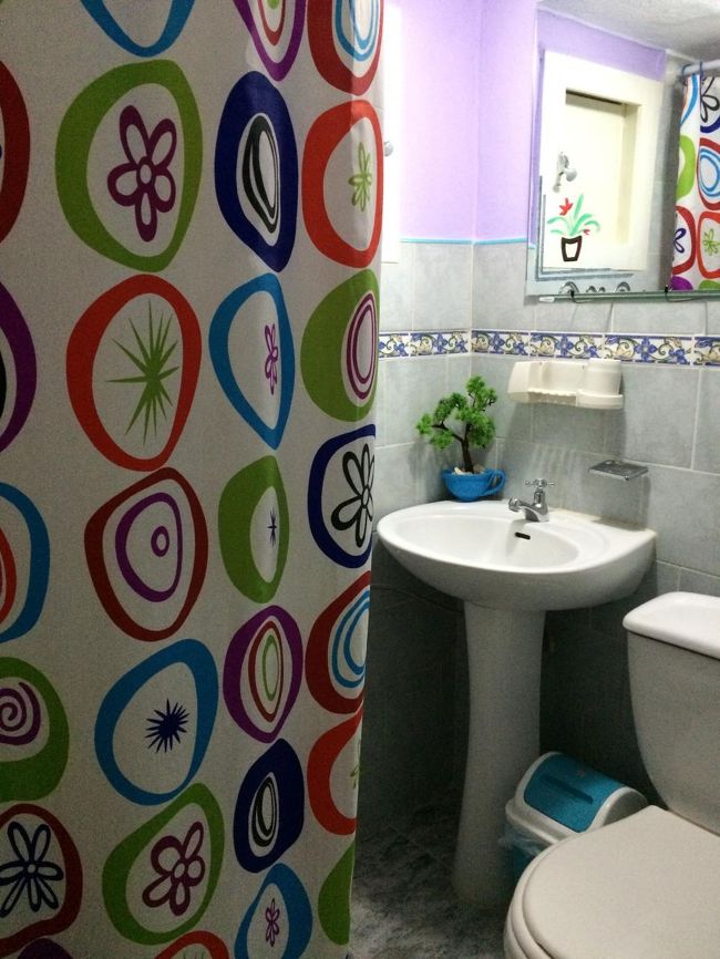 バスルーム。どこもシャワーは水圧弱かったです。