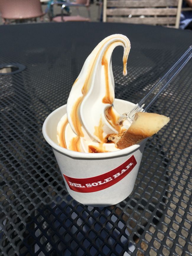 【2日目 おやつ】<br /><br />むむむっ！！<br />伊勢醤油ソフトクリームですって！<br />どーなの？初めての体験！<br /><br />醤油とアイス…少しだけならみたらし団子。たくさんだと、醤油…のみって感じ(°_°)