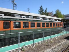 軽井沢駅に置かれている東海道線等で活躍した列車