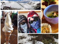 2014年に訪れた長野県栂池で雪山の魅力の虜となった私は、相棒であり雪山の師匠でもあるS君に「連れてけ〜、連れてけ〜」と、まるで江戸本所の置いてけ掘に住む妖怪の如く、事あるごとに囁いていた。

しかし昨年のS君は仕事が猛烈に忙しく、とても私を雪山に連れて行けるような心の余裕がなく、むなしく雪山シーズンは終了。

でも、私が日々、念仏のごとく耳元で囁いていた効果は抜群で、2016年の春の連休は早々に春の雪山歩きに決定！
念願の雪山Girl Againとなった。

だが、その行先は富山県の立山で、2年前の栂池の様にお遊び気分で登れる様な雪山ではない。
5月の連休の立山（雄山）はまだ完全な雪山。
だから、全く練習なしでは連れて行くのは難しい…と云う事で、まずは練習兼足慣らしで、簡単な雪山へとトレーニングに行くことになった。

（写真：2016.G.W.の立山にて）
