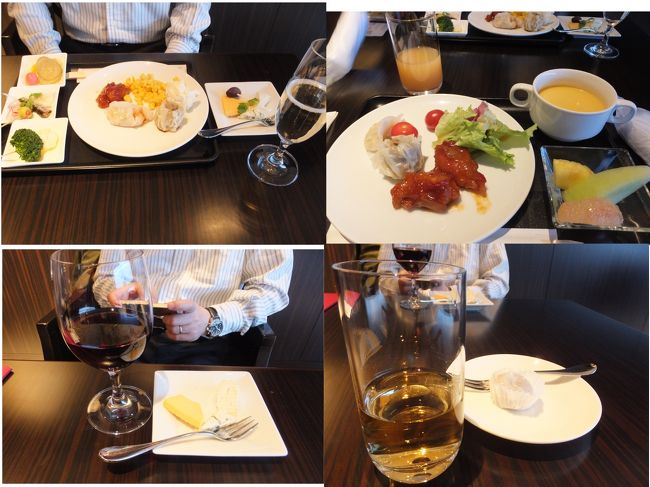 以外と空いていた成田空港の手荷物検査と出国審査<br /><br />そのあとＪＡＬのラウンジでゴハン<br /><br />今日は空いているラウンジに来たのでお寿司はなし