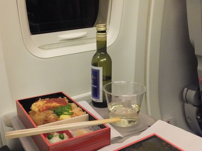 ラウンジでも飲んでたけど、機内でも飲んでた<br />酔っぱらうと面倒くさいんだよな・・<br /><br />ここで残念なことが一つ<br /><br />機内ビデオで「下町ロケット」を見ようと思っていたのに、プログラムにない・・・( 一一)