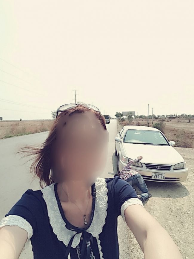 運転手さん、ごめんなさい。<br />修理中も記念撮影してました。(*´ω｀*)