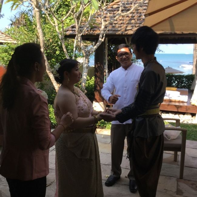 本番前に御二人のヴィラで予行演習