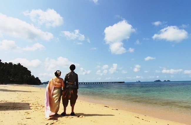 神父さんのリクエスト<br />サムイの自然に愛を誓えだそうです。。。