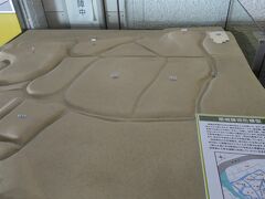 根城の地形の模型がありました