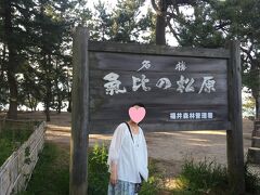 ＰＭ１６：００　◆気比の松原◆

そして本日最後の観光地として選んだのは、日本３大松原として有名な「気比の松原」です。