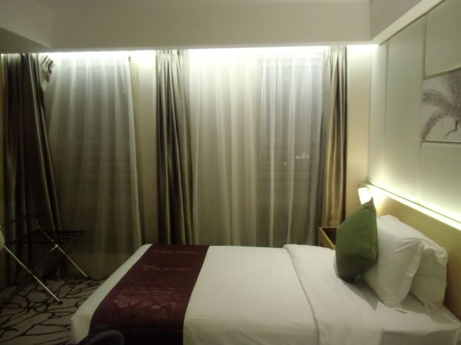 エコツリーホテルという新しいホテル。<br /><br />プロモーション価格だったけど、ホテルの高い香港で1泊15000円くらい。部屋も最上階の2403号室で、角部屋。<br /><br />部屋も広い