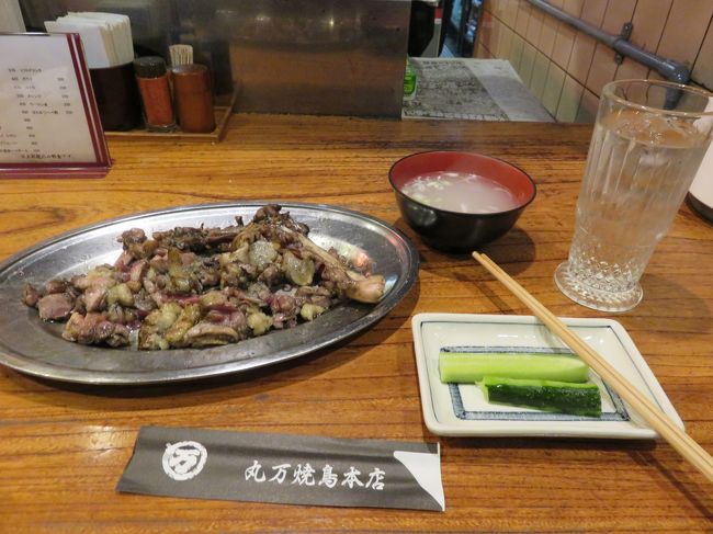 はしごして地鶏の炭火焼きも食べました。昼食べなかったので(*^^)v<br />炭が効いており、地鶏の食感もよかったです。<br />10日目終了！