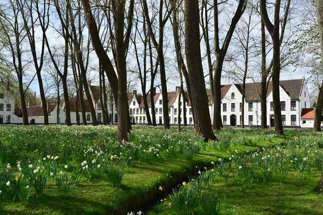 ベギン会修道院は林の中に建っています。<br />時が止まったかのような光景です。