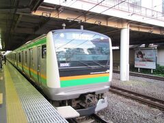 藤沢駅にて。上野東京ライン高崎行き。