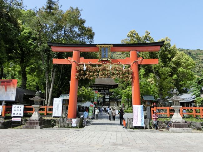松尾大社の鳥居です。<br /><br /><br />松尾大社からは15分程歩き、鈴虫寺に向かいます。<br />表通りに出ずに、鈴虫寺に行くことが出来ます。
