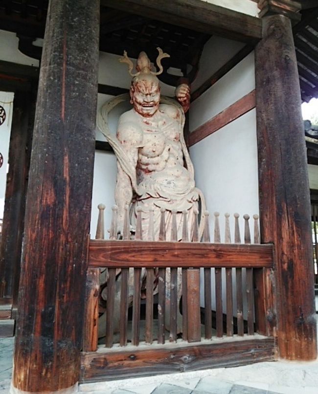 奈良市内に戻ろうとバス停に行く…あれ？時刻表に時間が書かれてない。<br />近くで談笑していた運転手に聞くと、なんともう最終便が終わったと言う。<br />えっ、まだ16時ちょいなのに!?<br />1日乗車券をどうしても使いたいので奈良駅方面まで乗り方を聞くと<br />丁寧に数パターン教えてくれたが、どうも難しく、時間がかかるようだ。<br />仕方ない…JR法隆寺駅までバスで行き、そこから電車で戻る事にした。<br />