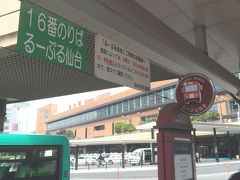 食事を食べ終わって、結婚式が始まるまでの間、すこし時間があったので、仙台城跡の伊達正宗像を見に行くことに。

駅前の16番乗り場から「るーぷる仙台」に乗りました。

土日なので15分間隔で運転していました。
