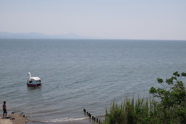 穏やかな宍道湖．