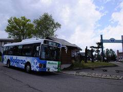 何とか13:20発の飯山駅行きのバスに間に合った。
と言うか、考えてみれば、予定では15:27発の長電急行バスに乗るはずだったので、かなり早い時間のバスに乗ったのだった。
ちなみに、長電バスは飯山駅まで７００円だが、飯山市のコミュニティバスはワンコイン（５００円）。
同じ区間で料金が違うのは変だよな。

飯山駅まではちょうど３０分。
往きには気付かなかった山藤が綺麗だった。